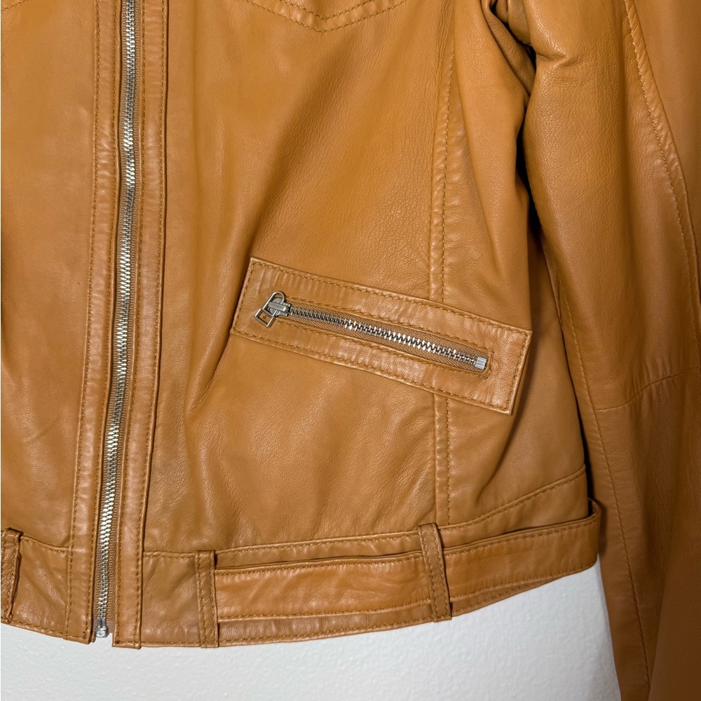 Cache Camel Leather Jacket - Picture 2 of 8
